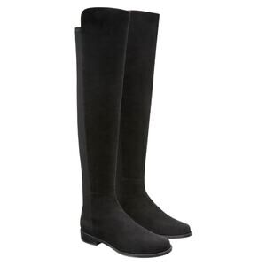 Stuart Weitzman 5050 Boot Over The Knee Leather Suede Size 5.5 Block Heel NEW